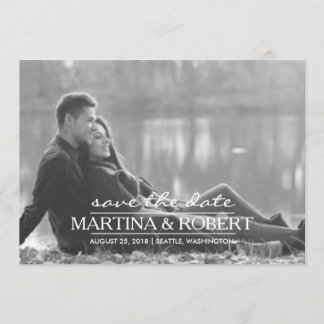 Save The Date Script blanc manuscrit Enregistrer la photo de dat