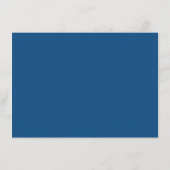 Save The Date Script bleu simple | Calligraphie photo Cerulean 3 (Dos)