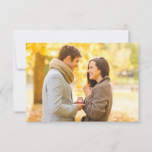 Save The Date Script botanique Rose d'automne rustique (Dos)