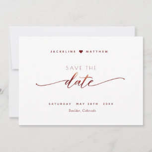 Save The Date Script bourguignon Mariage simple de timbre Enregi