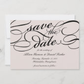 Save The Date Script classique Enregistrer la date | Cameo Blush (Devant)
