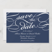Save The Date Script classique Enregistrer la date | Marine (Devant)