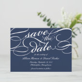 Save The Date Script classique Enregistrer la date | Marine (Debout devant)