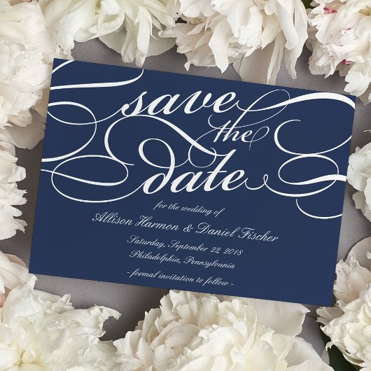 Save The Date Script classique Enregistrer la date | Marine
