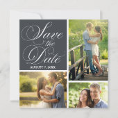 Save The Date Script Classique Enregistrer La Date Photo Collage (Devant)