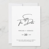 Save The Date Script Classique Moderne Enregistrer L'Invitation  (Devant)