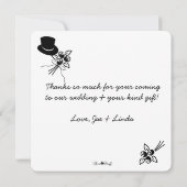 Save The Date Script classique noir/blanc Mariage Merci photo Sa (Dos)