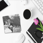 Save The Date Script classique noir/blanc Mariage Merci photo Sa