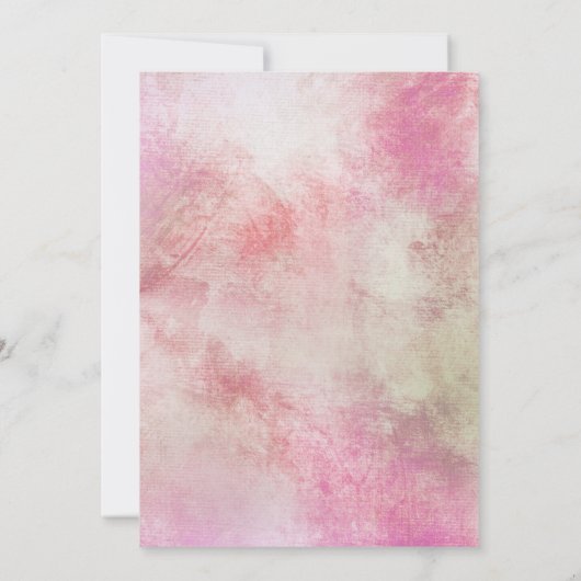 Save The Date Script d'aquarelle rose romantique (Dos)