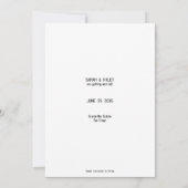 Save The Date Script de boissons gratuites simple moderne (Dos)