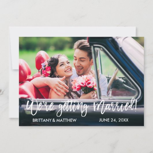 Save The Date Script de brosse Enregistrer la date de mariage (Devant)
