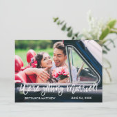 Save The Date Script de brosse Enregistrer la date de mariage (Debout devant)