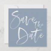 Save The Date Script de calligraphie de pinceau moderne Dusty Ma (Devant)