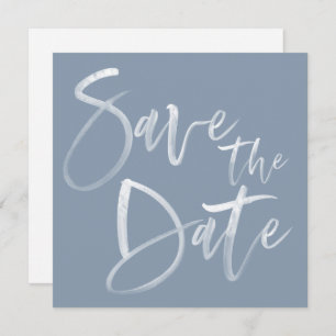 Save The Date Script de calligraphie de pinceau moderne Dusty Ma