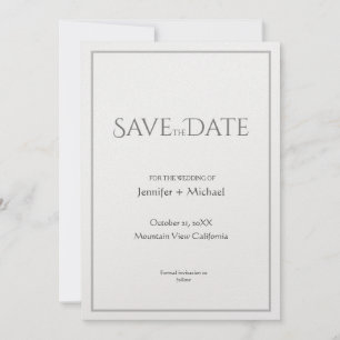 Save The Date Script de calligraphie minimaliste du mariage mari