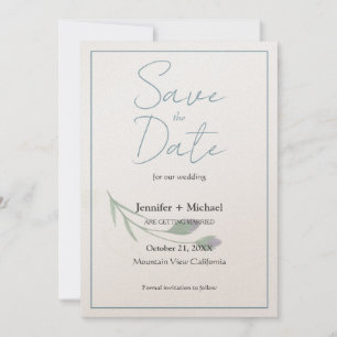 Save The Date Script de calligraphie minimaliste du mariage mari