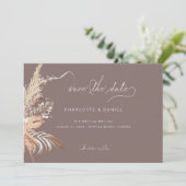Save The Date Script de calligraphie Whimsical Boho moderne Bour (Debout devant)