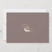Save The Date Script de calligraphie Whimsical Boho moderne Bour (Dos)