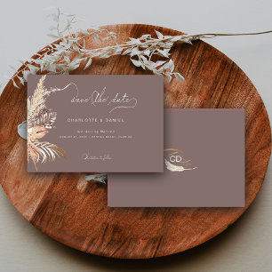 Save The Date Script de calligraphie Whimsical Boho moderne Bour