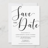 Save The Date Script de mariage élégant Enregistrer la date de l (Devant)
