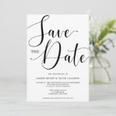 Save The Date Script de mariage élégant Enregistrer la date de l (Debout devant)