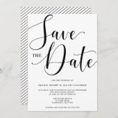 Save The Date Script de mariage élégant Enregistrer la date de l (Devant / Derrière)