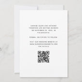 Save The Date Script de QR Code Minimal Une Photo Noir et Blanc (Dos)