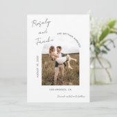 Save The Date Script de signature manuscrite Photo Boho Mariage (Debout devant)
