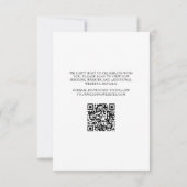 Save The Date Script de typographie moderne Code QR Mariage (Dos)
