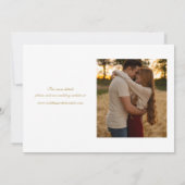 Save The Date Script élégant Chic Gold Mariage 2 Photo (Dos)