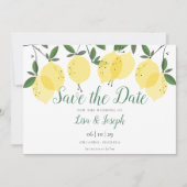 Save The Date Script élégant de citrons modernes (Devant)