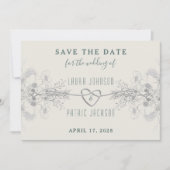 Save The Date Script élégant Mariage simple (Devant)