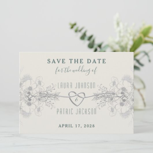 Save The Date Script élégant Mariage simple (Debout devant)
