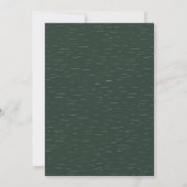 Save The Date Script élégant minimal vert chasseur photo (Dos)