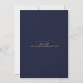 Save The Date Script élégant Or et bleu | Photo (Dos)