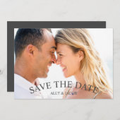 Save The Date Script élégant | Photo (Devant / Derrière)