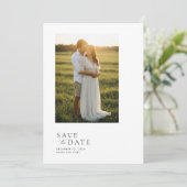 Save The Date Script élégant Simple QR Code Mariage photo (Debout devant)