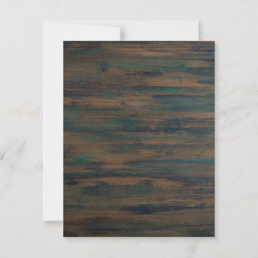 Save The Date Script en bois foncé de l'arbre rustique (Dos)