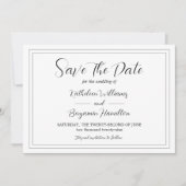 Save The Date Script Formel Mariage Photo Noir Et Blanc (Devant)