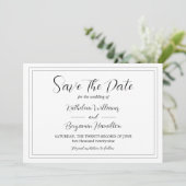 Save The Date Script Formel Mariage Photo Noir Et Blanc (Debout devant)
