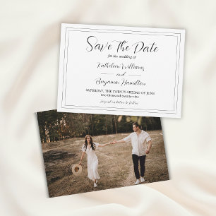 Save The Date Script Formel Mariage Photo Noir Et Blanc