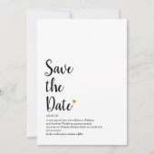 Save The Date Script Gold Heart Enregistrer la définition de dat (Devant)