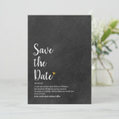 Save The Date Script Gold Heart Enregistrer la définition de dat (Debout devant)