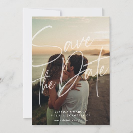 Save The Date Script gras et moderne (Devant)