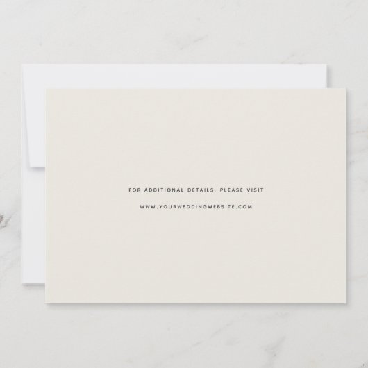 Save The Date Script lisse | Mariage photo horizontal unique (Dos)