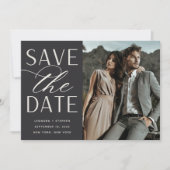 Save The Date Script lisse | Mariage photo unique (Devant)