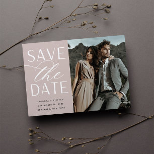 Save The Date Script lisse Mariage photo unique