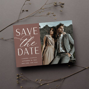 Save The Date Script lisse Mariage photo unique