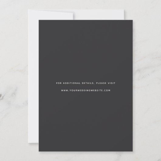 Save The Date Script lisse | Mariage photo vertical unique (Dos)