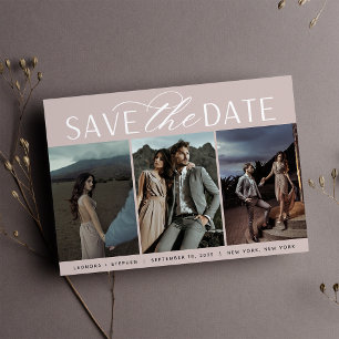 Save The Date Script lisse Trois Mariage photo